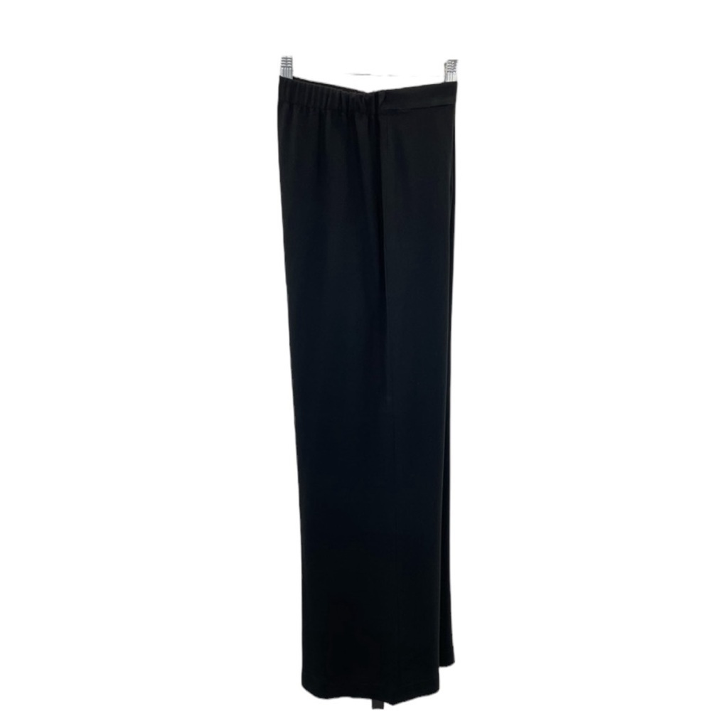 St. John Collection Silk Crepe Pants 8 Black